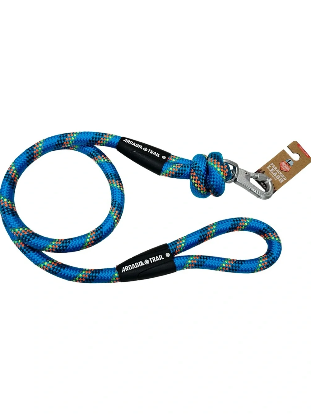 Arcadia Trail Blue Paracord Dog Leash 4ft Heavy Duty Durable Nylon NWT